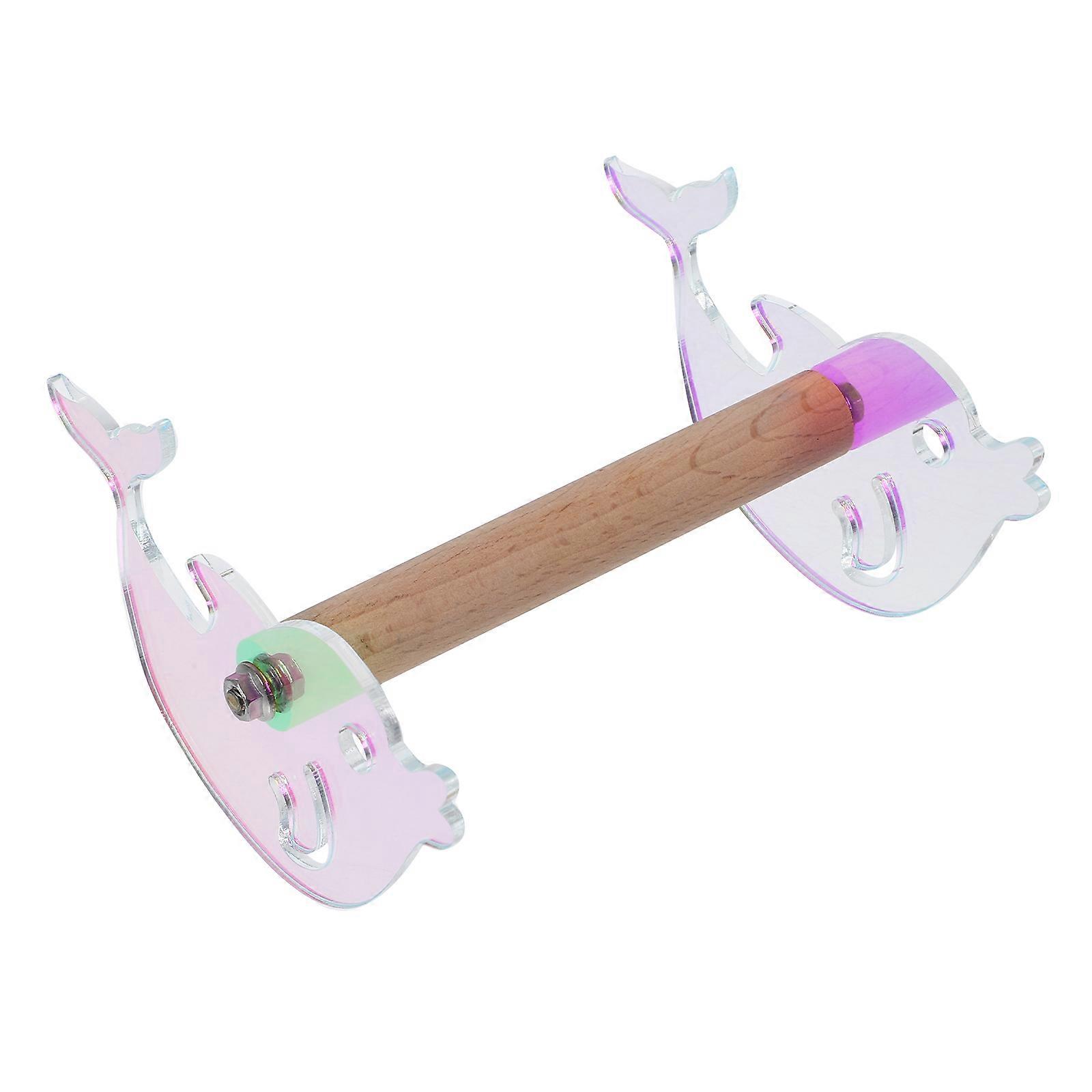 Acrylic and Wood Bird Perch Platform for Parrots and Small Pets at Home Assorted Color
