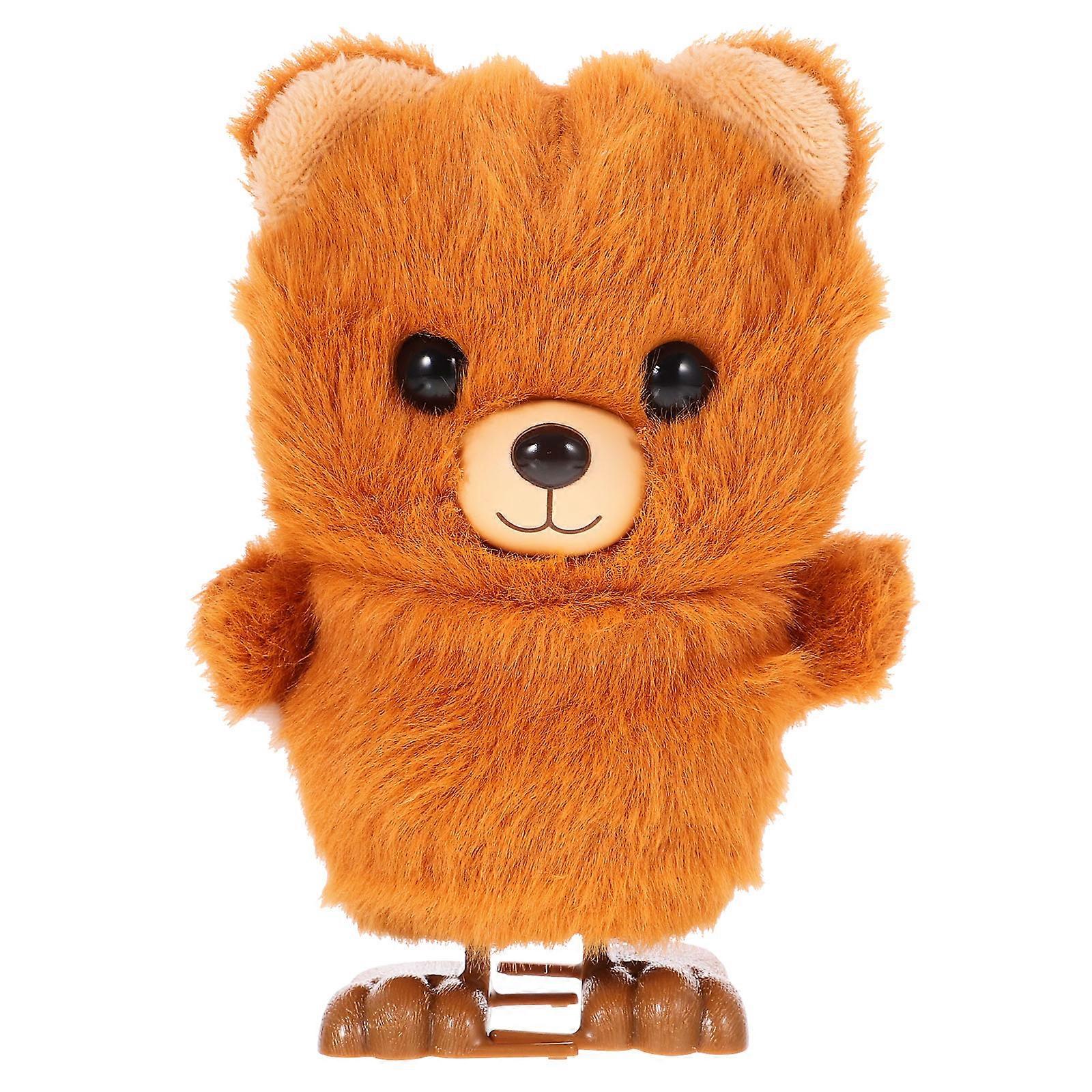 Cute Plush Wind Up Walking Bear Toy for Boys – Lightweight Jumping Bear for Playtime & Parties