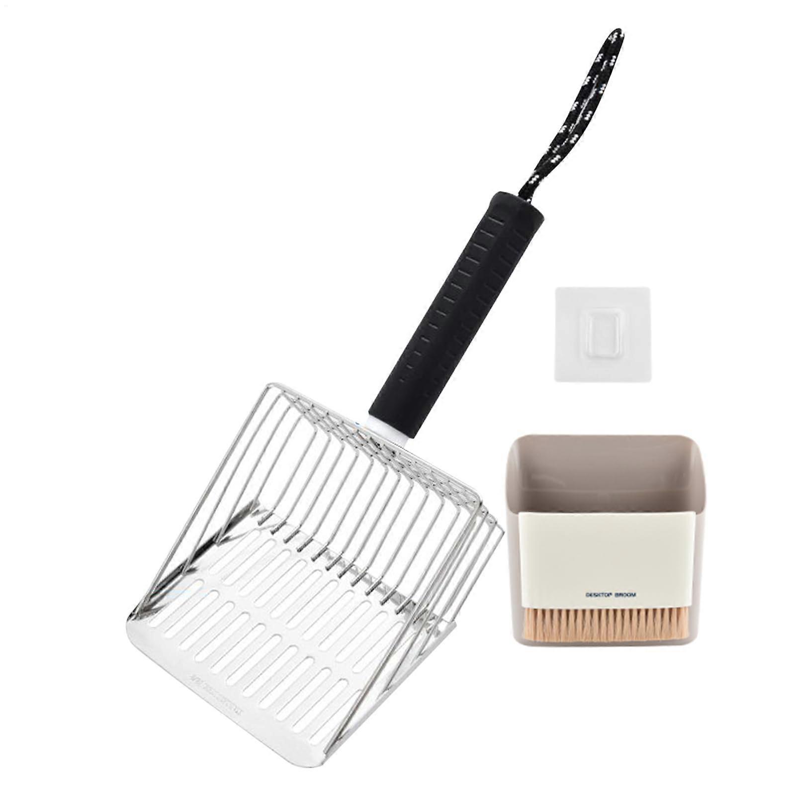 Cat Litter Scoop Quick Sifting With Holder Durable Plastic For Easy Cleanup