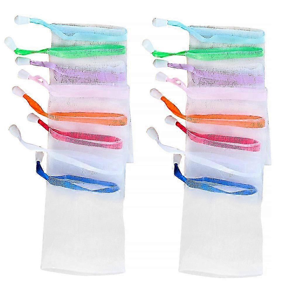 20 Pcs Cleaning Scrubber Soap Foaming Net Soap Saver Bags Mesh Soap Pouch Bubble Net Soap Sack Saver