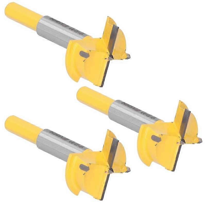3pcs 35mm Staining Drill Bits Hinge Open Hole Elongated Stainless Steel Wood Cutter