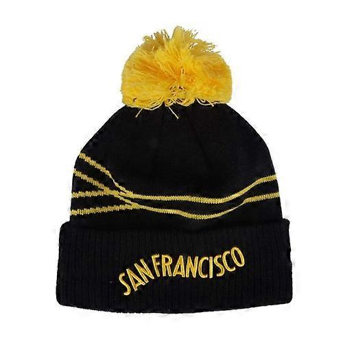 New Era Mens NBA City Edition Golden State Warriors Knitted Bobble Beanie