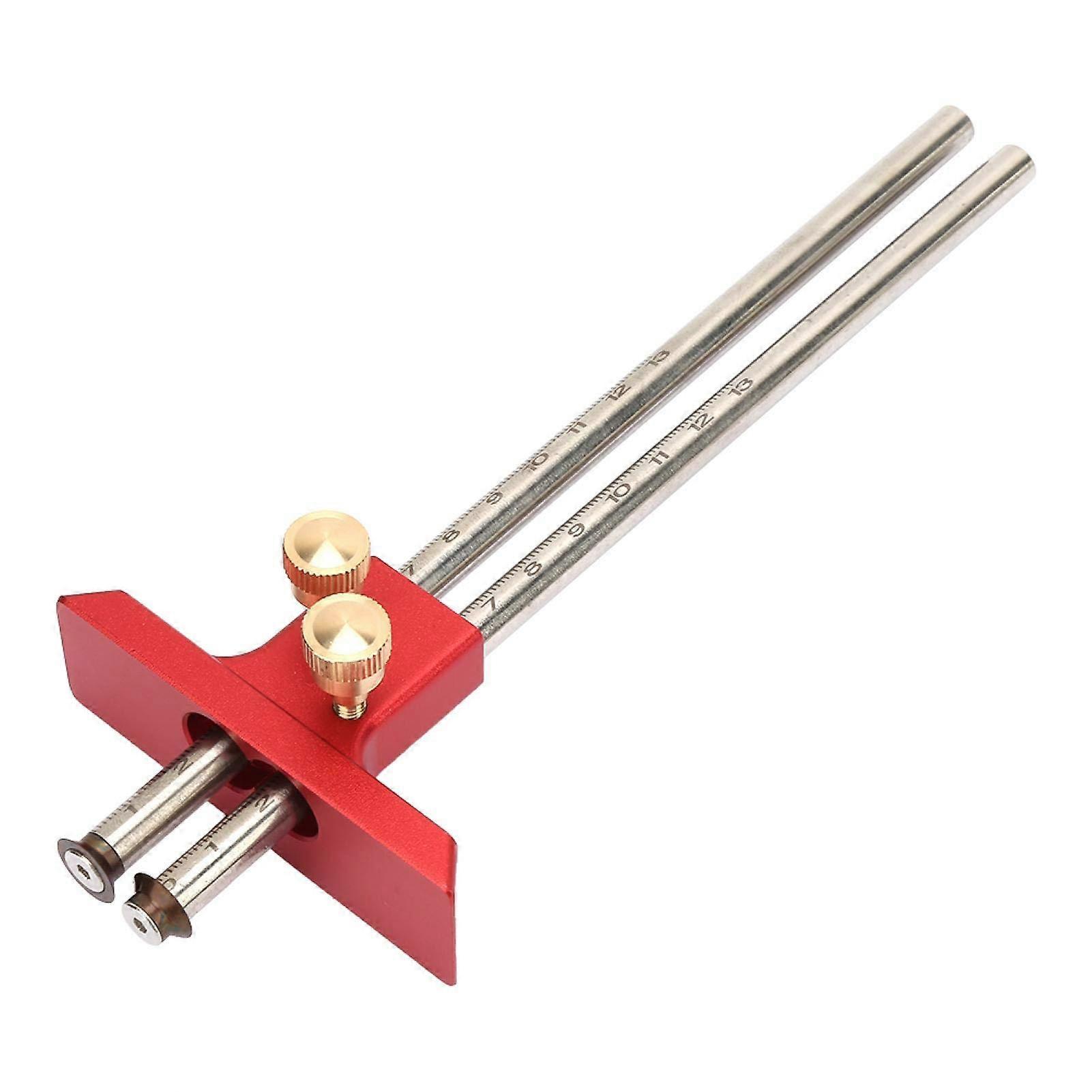Double Headscriber, Wood Marking Tool, Stainless Steel Woodworking Double Head Scriber Ruler, Marking Gauge, Wood Scribe Tool, Carpentry Tool