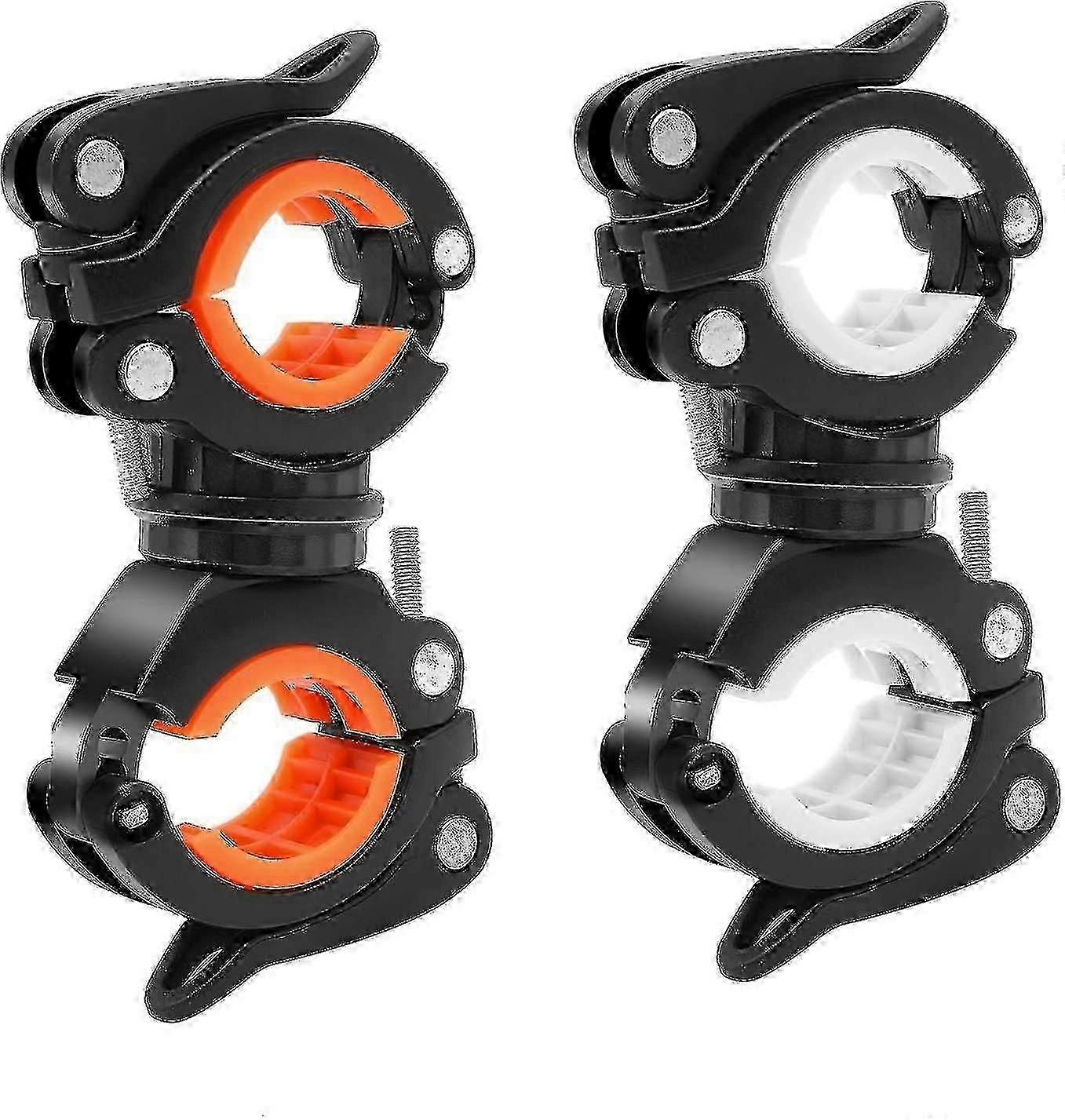 2 Pieces Universal Bicycle Lamp Bracket 360 Degree Rotate