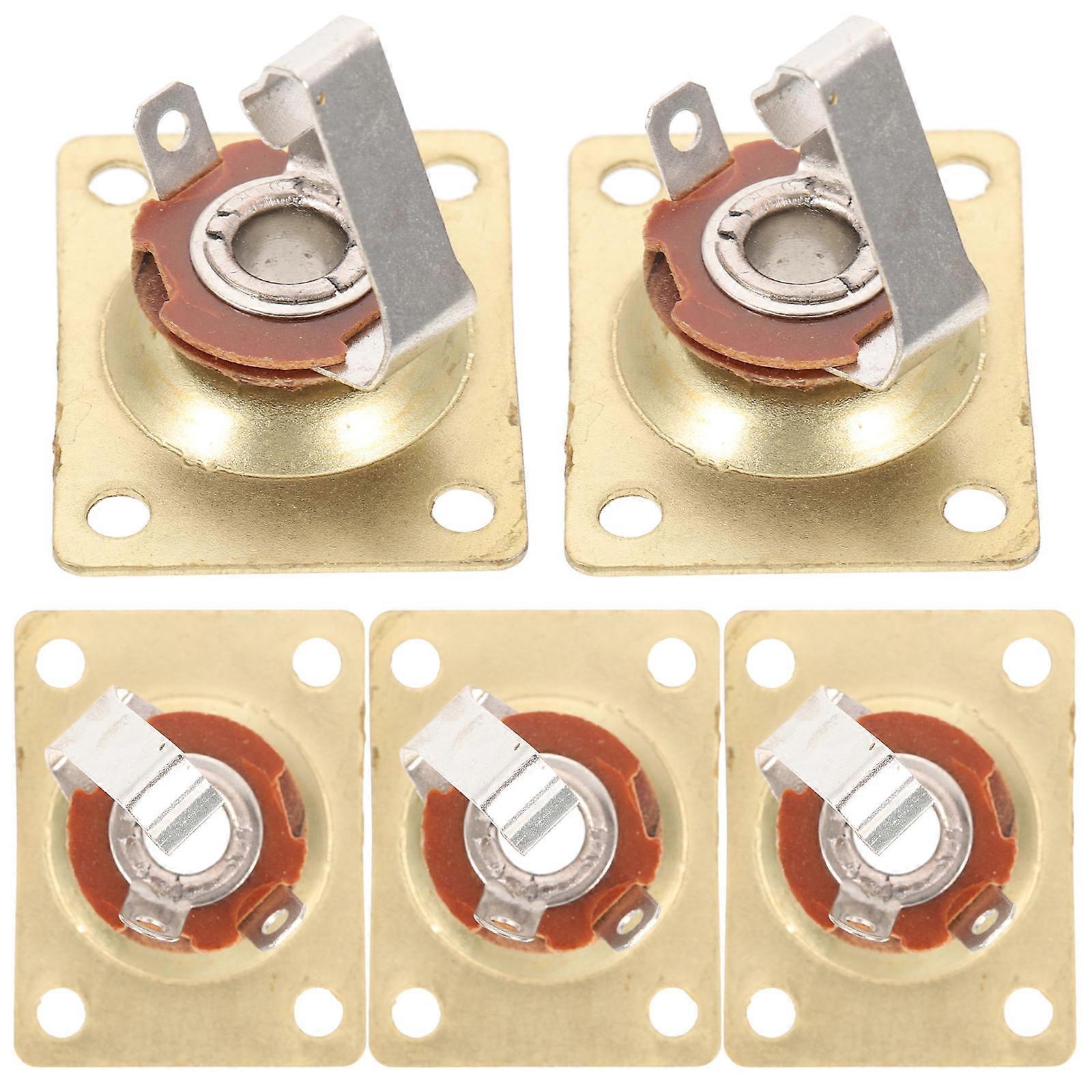 5st fyrkantig gitarr pickup jackplatta utgångsuttag med skruvar slitstark guldfärdig jackplugg för elgitarrer enkel installation