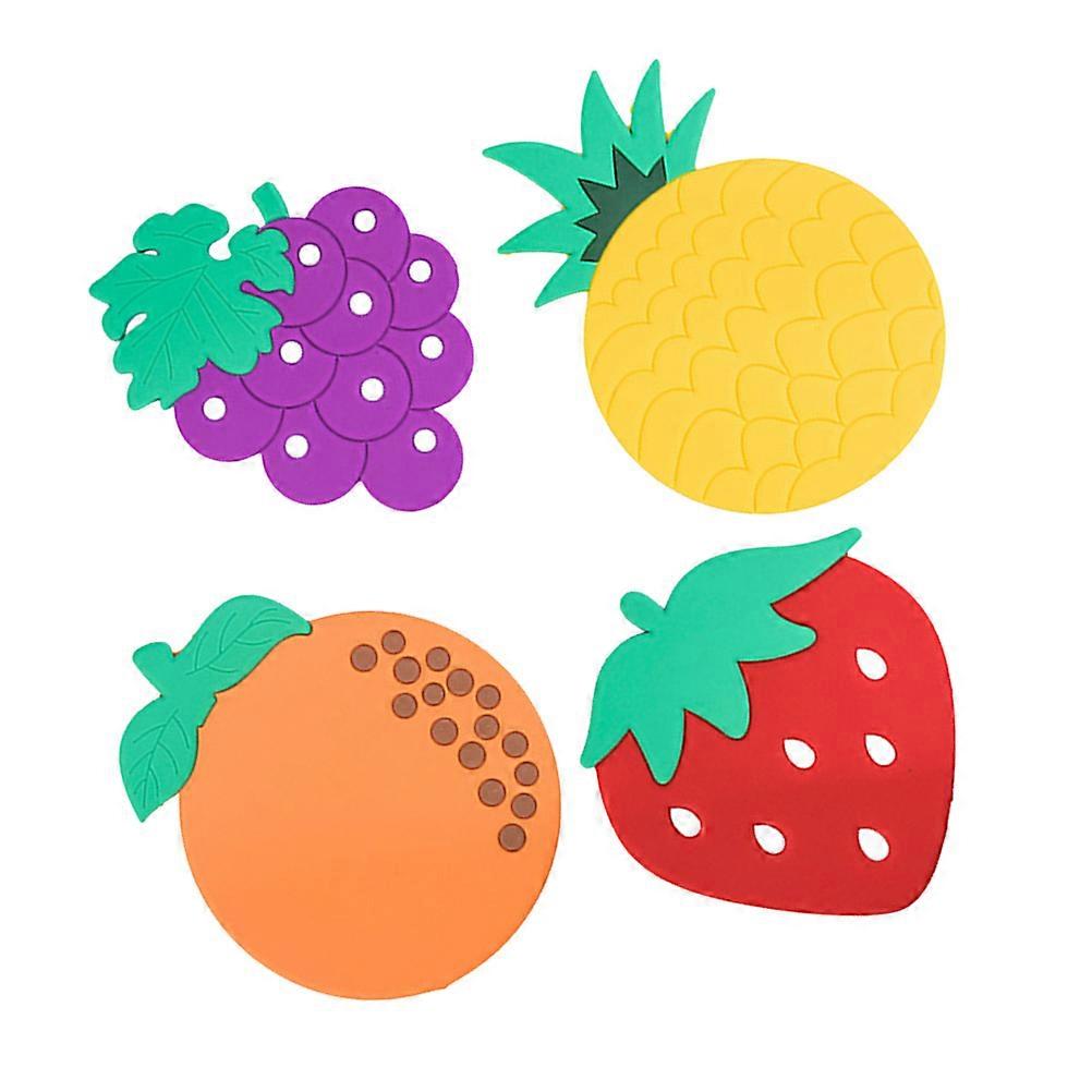 Silicone Heat Insulated Pad for Home Use 4Pcs Creative Table Mat Cushion