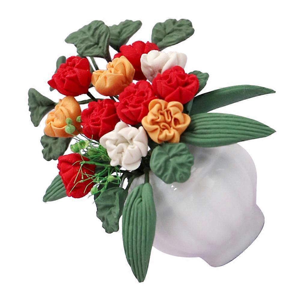 Vivid Mini Simulation Flower Fake Plant Decor in Assorted Colors for Home 1pc