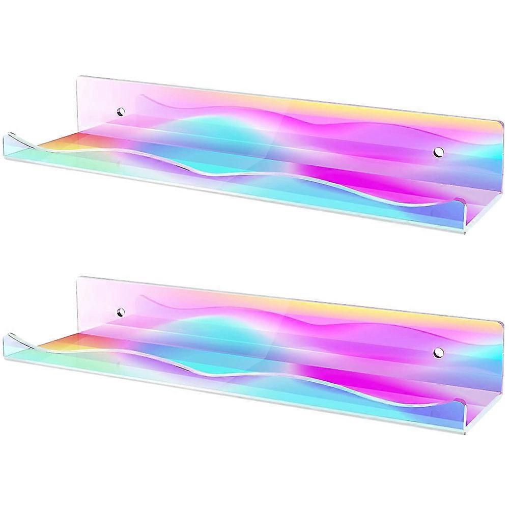 Acrylic Wall Mounted Floating Shelf for Home Multi Color and Easy to Install 7.87x3.94x2.95in