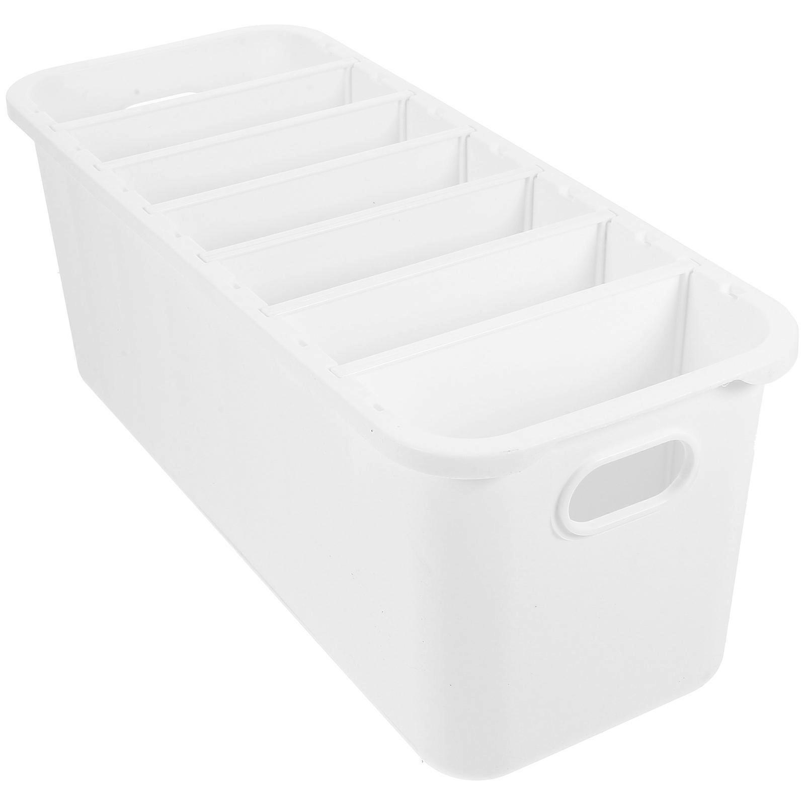 White Underwear Storage Box for Socks Bra Tie Organize Adjustable Compartment Design PP Material
