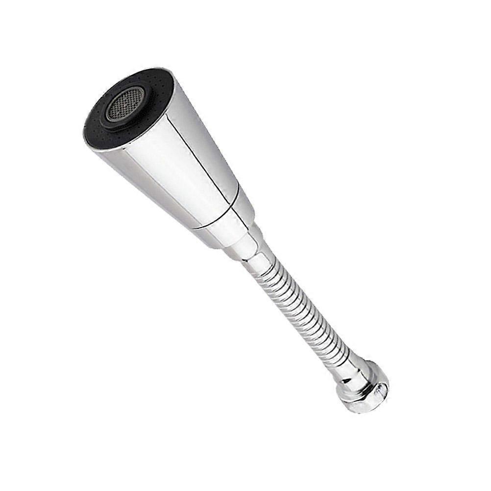Water Saving Aerator Tap with 360 Degree Rotatable Faucet Nozzle in Silver ABS and Stainless Steel for Kitchen Use 3.5 inches
