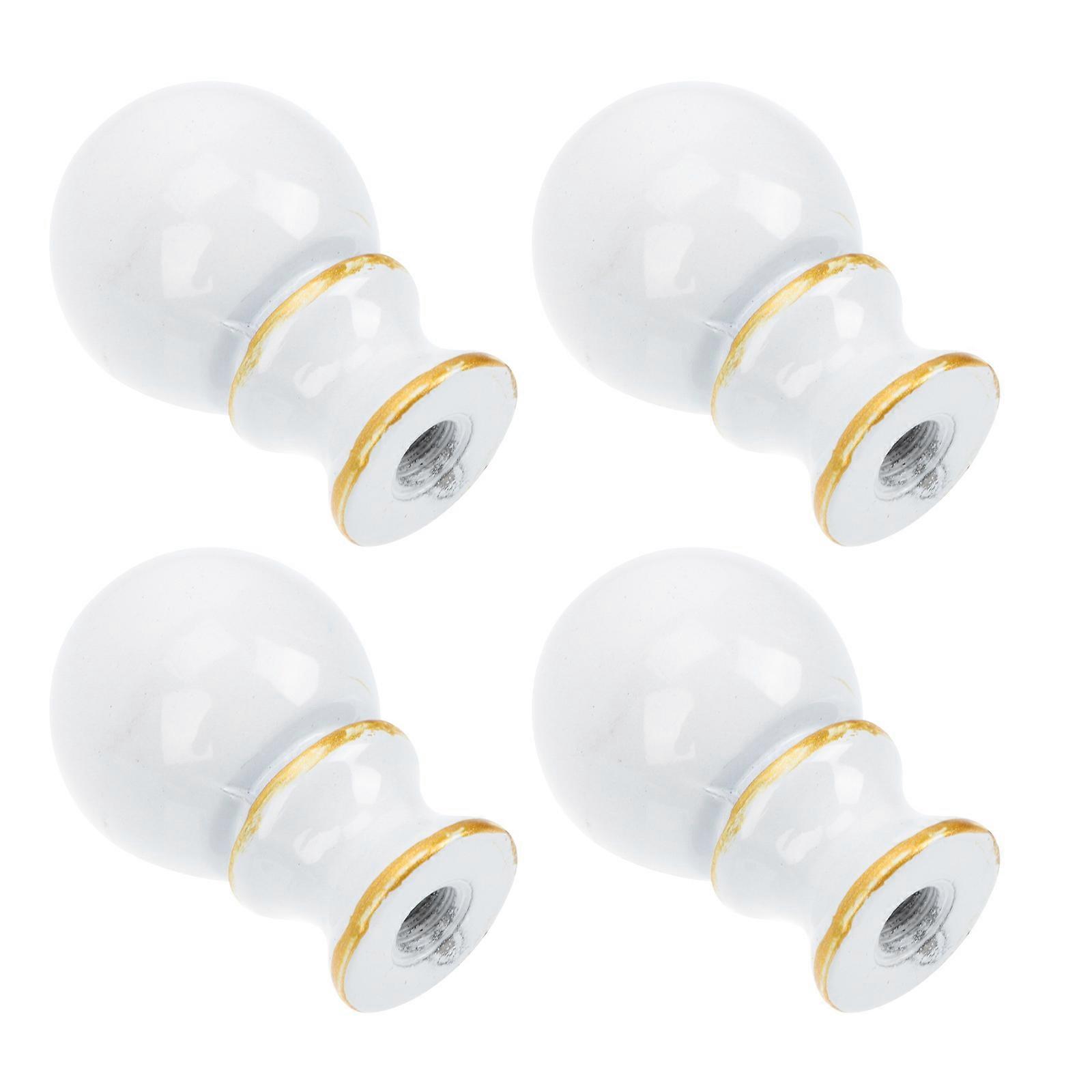 Lamp Shade Knob For Table Lamp And Floor Light With Retro Style In White Color Designed For Holding Lampshade 4Set