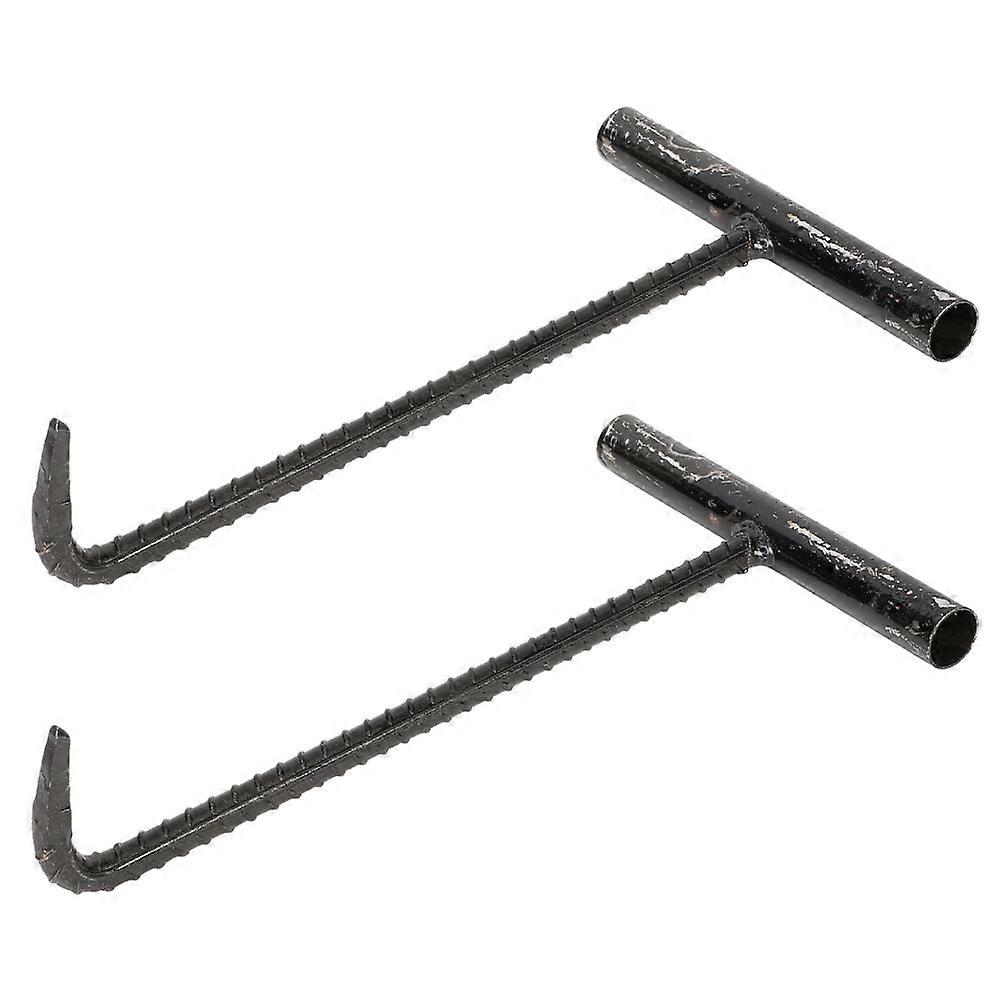 أداة رافع فتحة شديدة التحمل من الفولاذ المقاوم للصدأ T هوك للمستخدمين الصناعيين 32X15X2CM متعددة الوظائف 2 قطعة