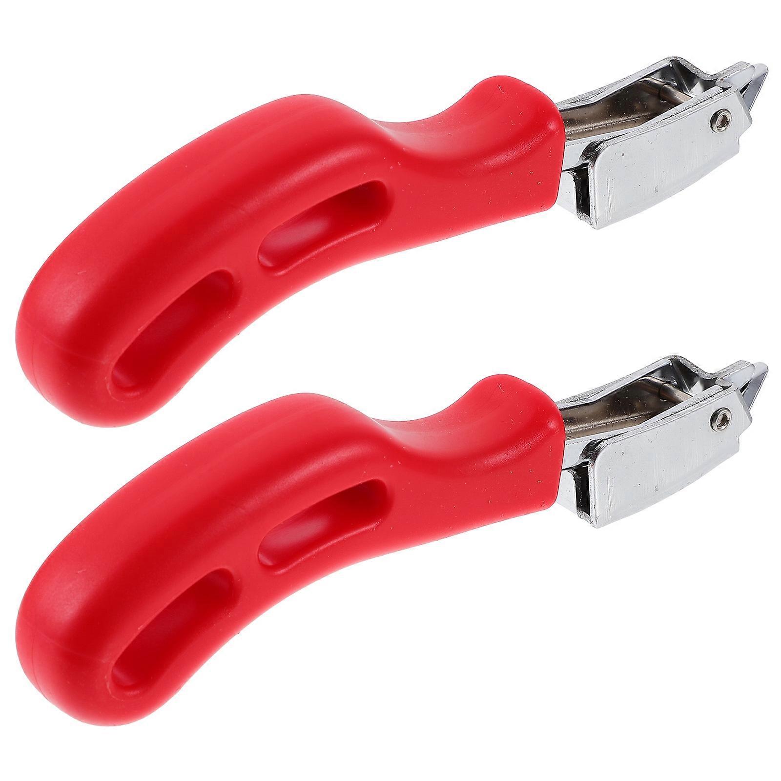 Tack Lifter Tool Set Heavy Duty Staple Removers For Upholstery Wooden Pallets Carpets Ergonomic Use Red 2Pack