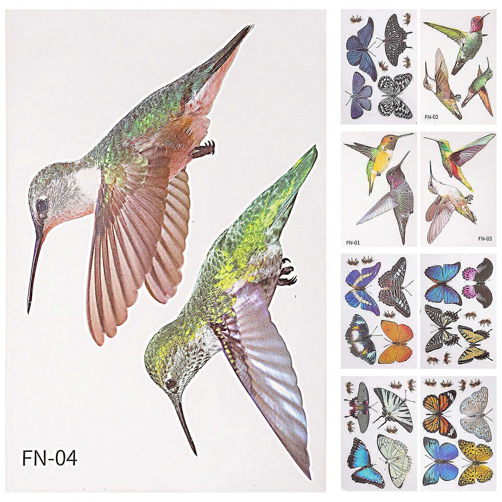 Removable Window Decals 3D Anti-Collision Stickers For Bird Safety Assorted Color Featuring 1 Set