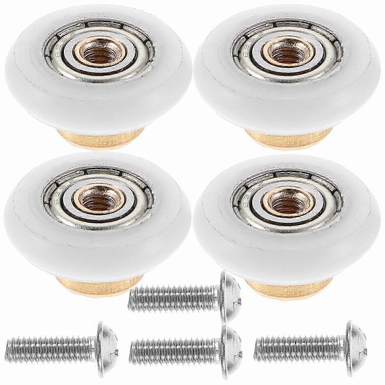 Replacement Rollers for Shower Doors - 4 Pack Glass Door Runners Hardware Set
