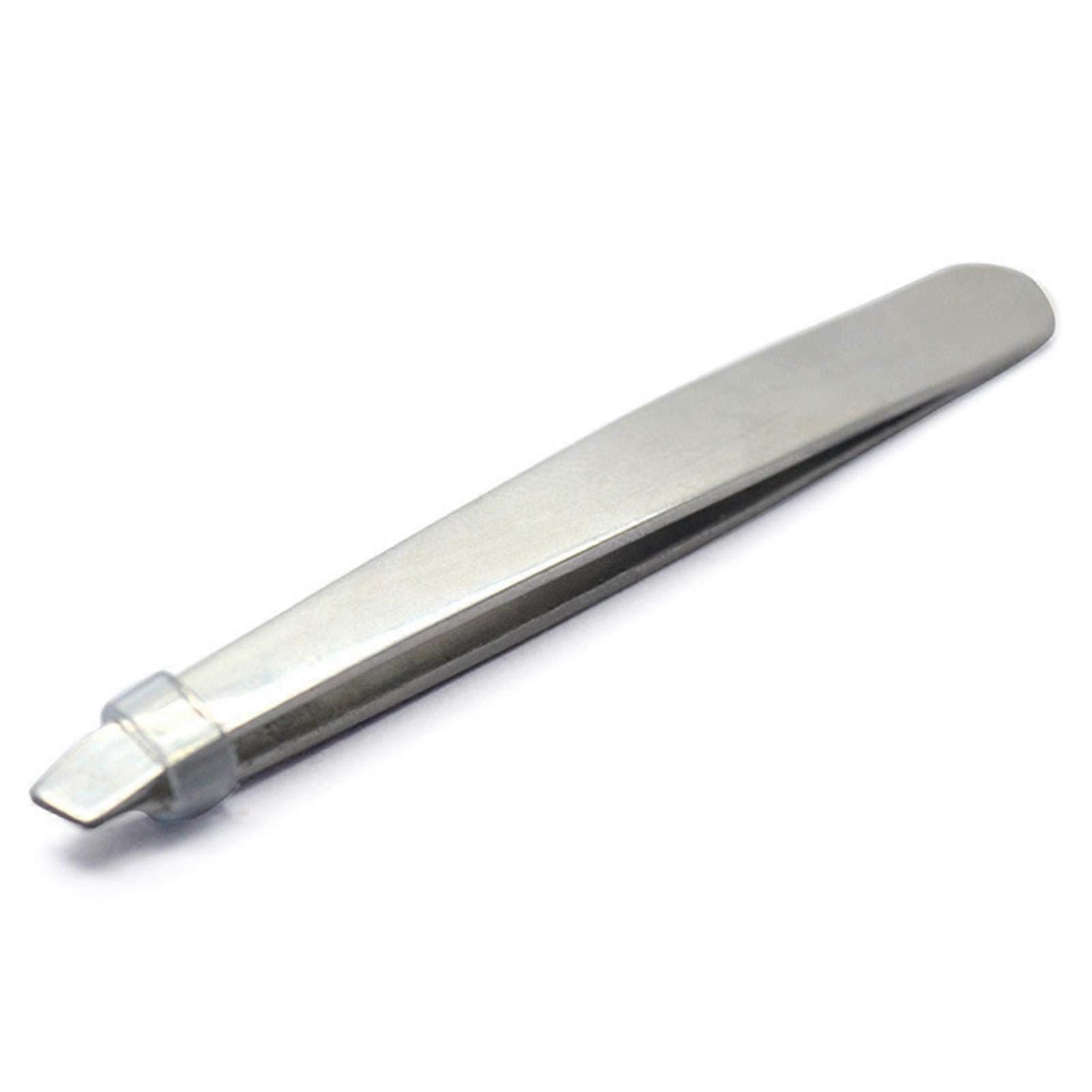 Angled tweezers, stainless steel facial tweezers for hair – a tool for trimming eyebrows with a strong grip, precise removal, and easy to use.