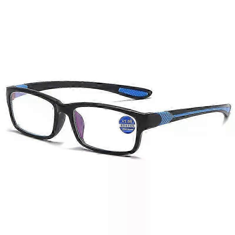 Unisex Lightweight TR90 Reading Glasses for Sports and Digital Screen Use Presbyopia Support +100 to +400 Black Red Frame