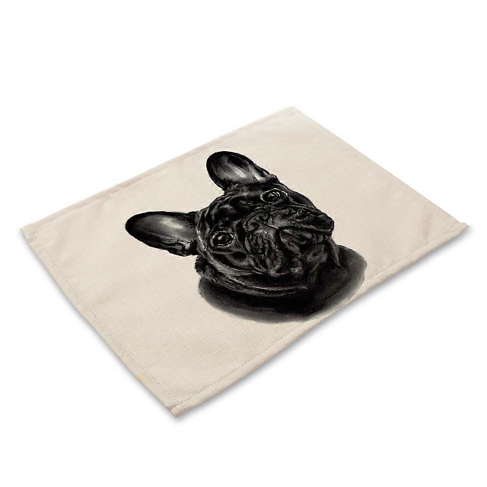 Cute Dog Print Anti Slip Heat insulation Placement Bowl Plate Fork Table Mat(MA0046-4)