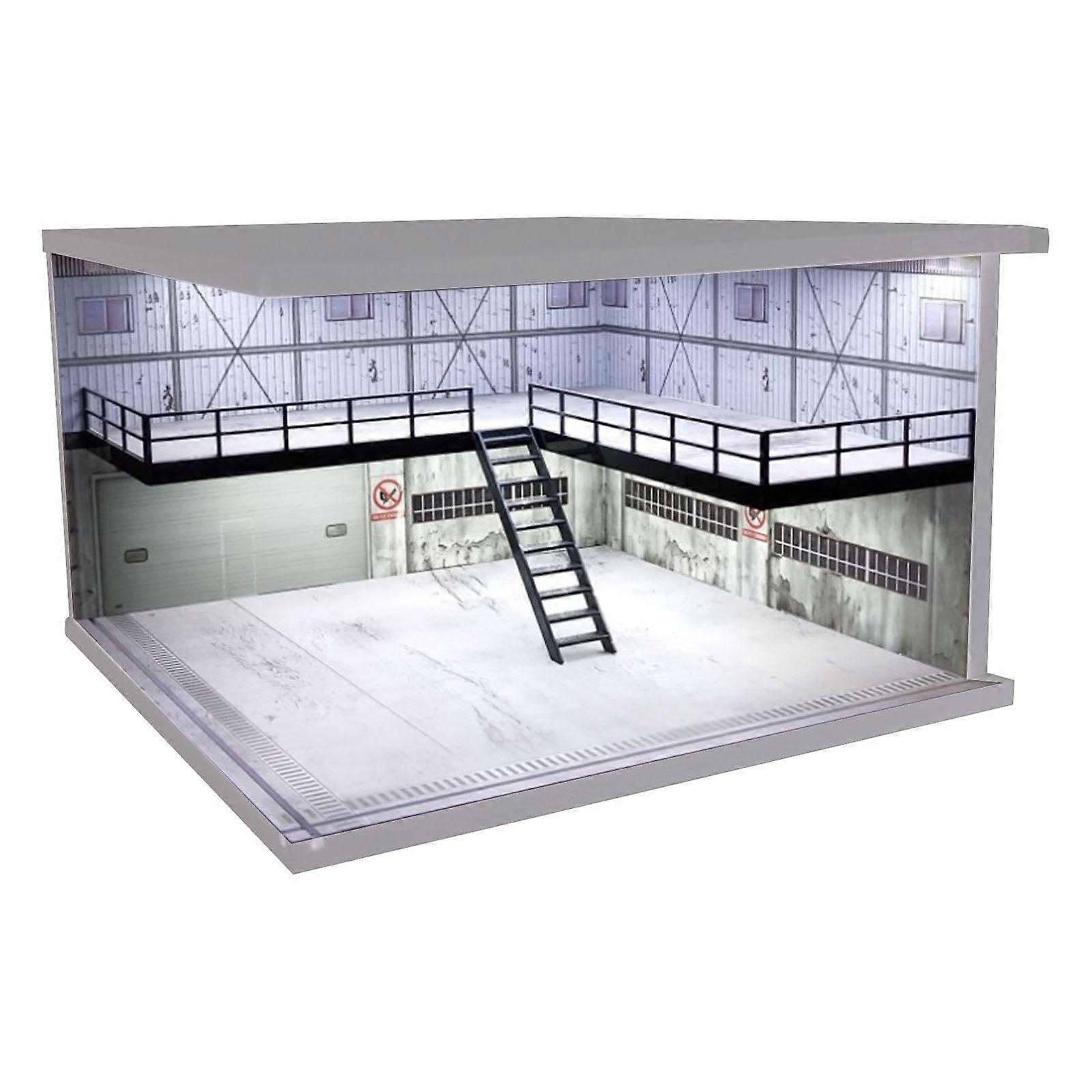 1/64 Scale Exquisite Car Model Environment with Lighting for Miniature Vehicle Windows, Industry Stylish