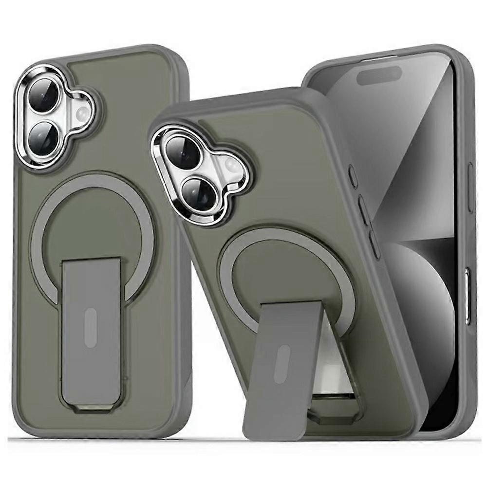 Compatible For iPhone 17 Case Compatible with MagSafe PC + TPU Phone Cover with Kickstand