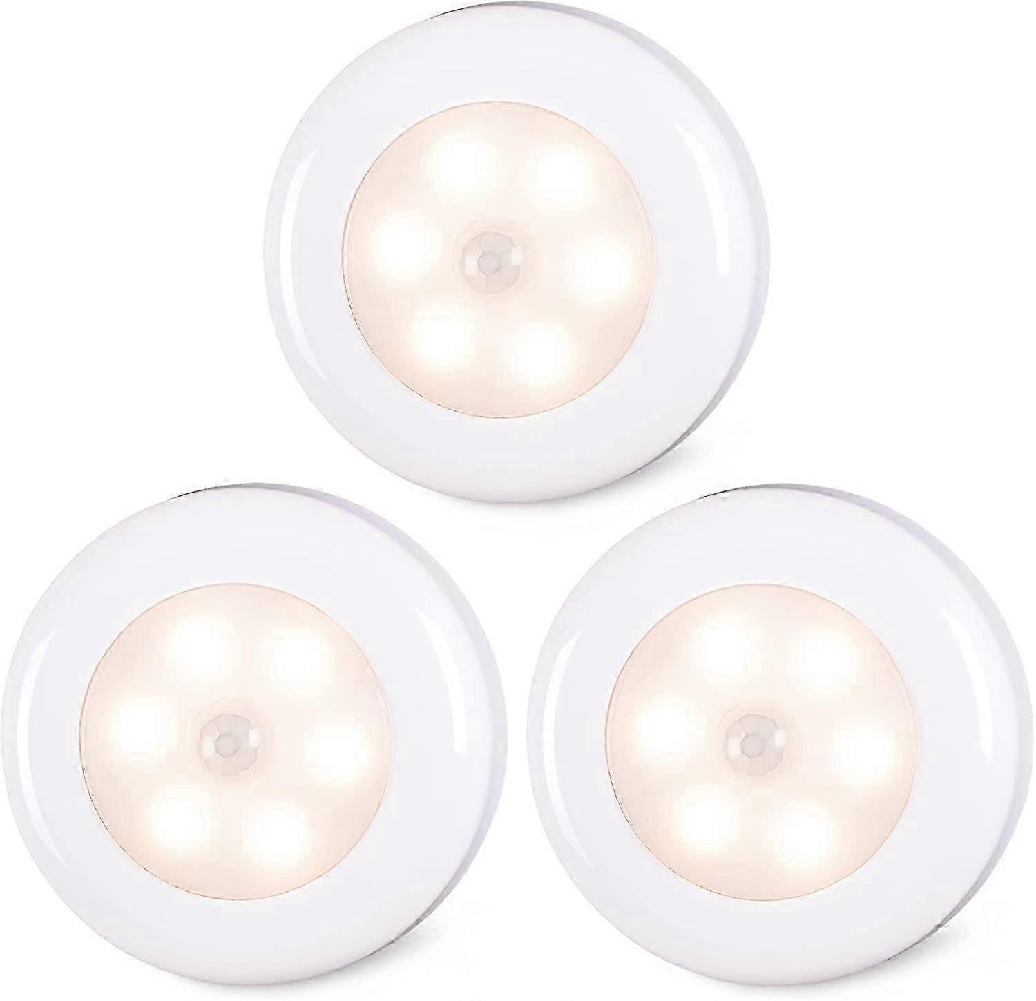 Motion Sensor Lights Indoor (Warm White, 3 Pack)