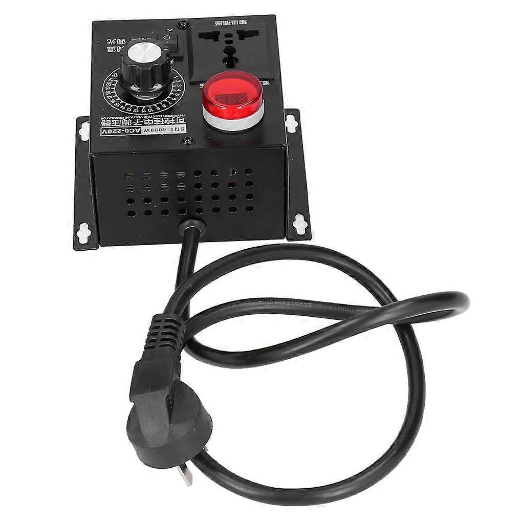 4000W AC Voltage Regulator 0-220V Adjustable Speed Controller for Appliances with Overload Protection Accessories
