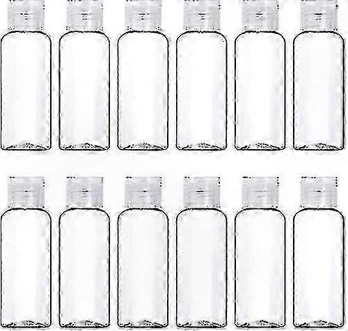 24-Pack Clear Plastic Bottles with Flip Caps for Lotions, Creams, Shampoo, and Toiletries Storage Solution