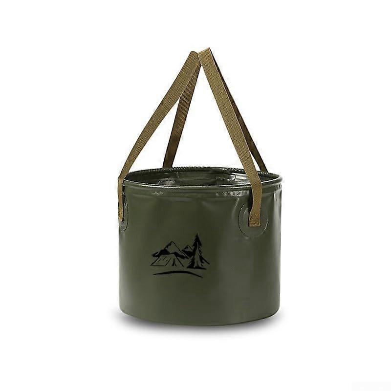Multi Use Portable Buckets 10L Capacity Green Lightweight All-Purpose Bucket For Camping And Outdoor Adventures