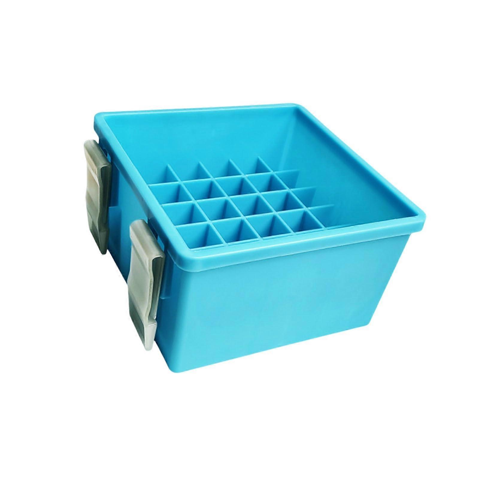 36 Grids Fishing Box Lined Box Lures Storage Case Lures Baits Organizers Squid Jigs Hard Baits Light Blue