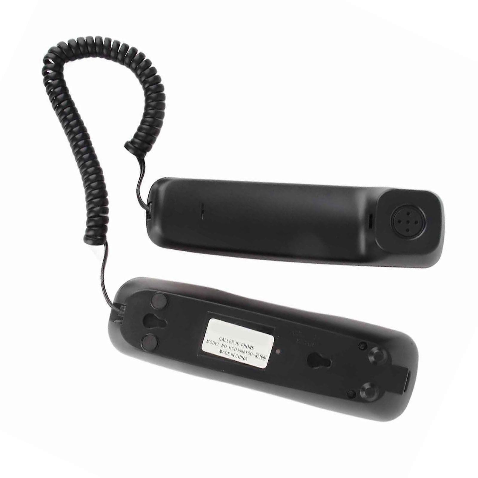 Mini Wall Telephone Home Office Hotel Incoming Caller ID LCD Display Landline Phone Black