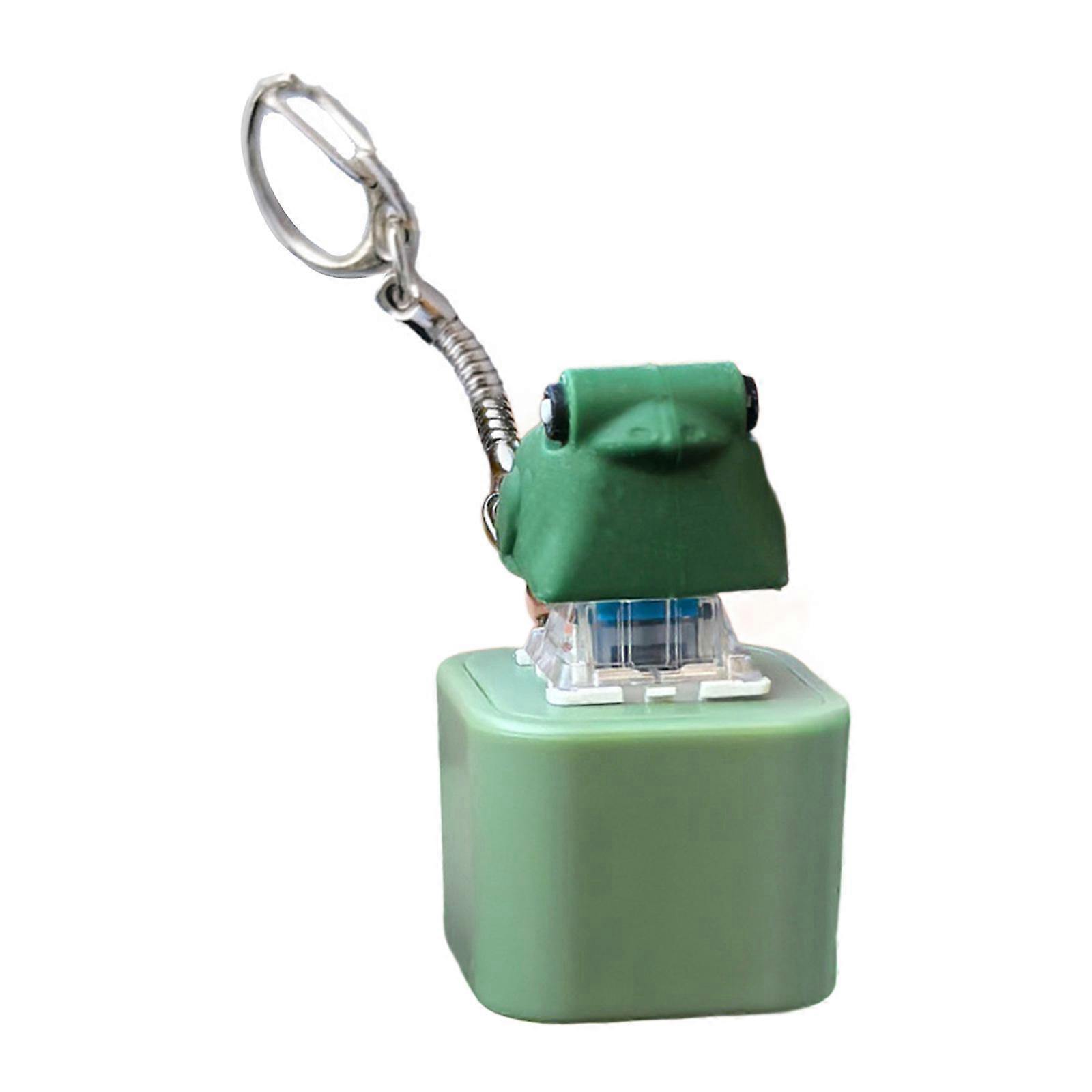 Sound Making Fidgets Keycap Stress Relief Toy Green Frogs Design ABS Material Sensory Tool For Focuses Improvement Multicolor