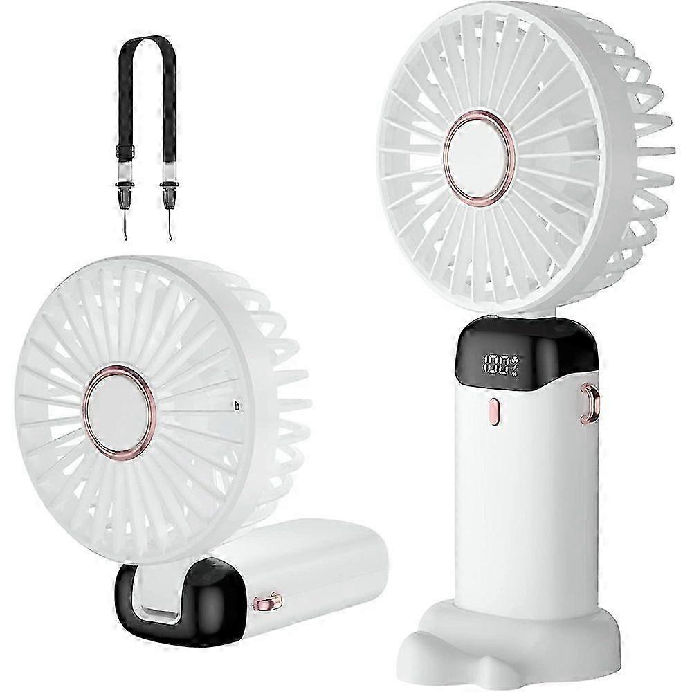 Portable Mini Handheld Fan, Rechargeable USB Folding Fan with 5 Speeds, O-style119