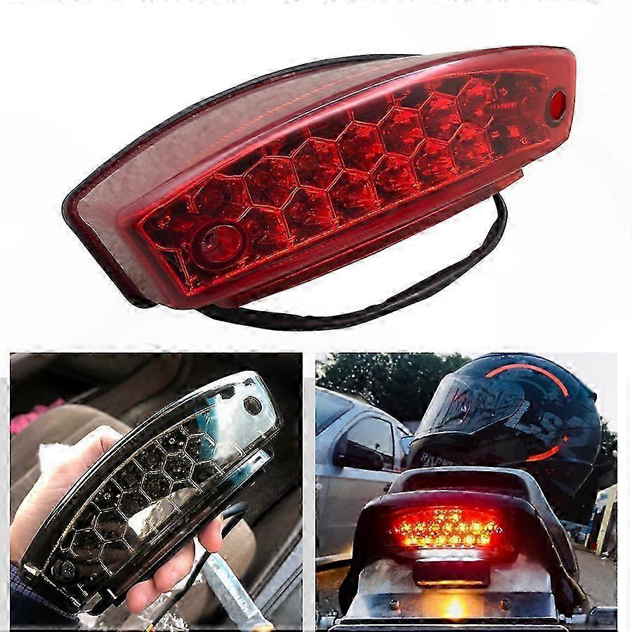 Universal LED Motorcycle Tail Light Brake Lamp for Vespa and Various Models
