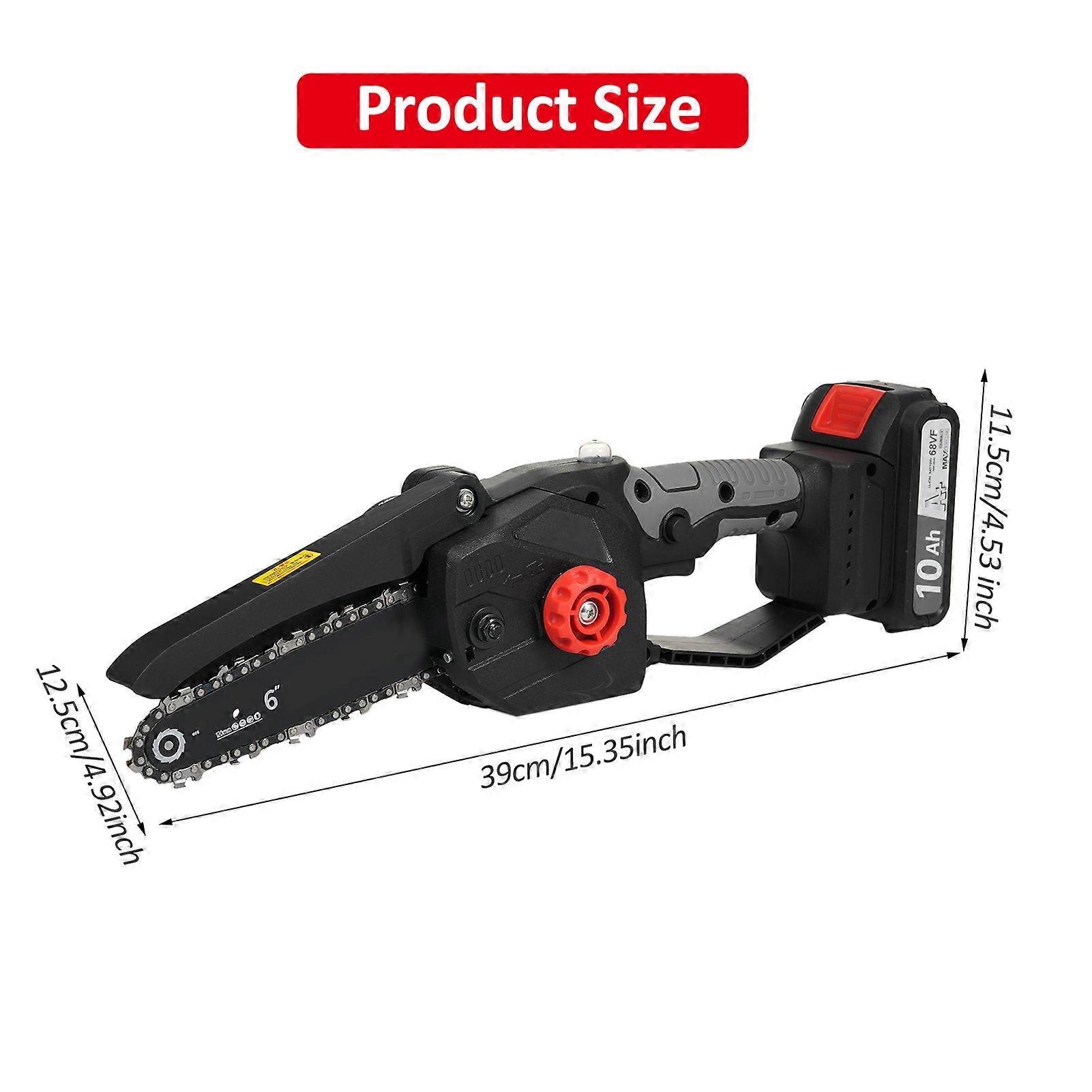 Cordless Mini Chainsaw 6-IN 68VF Battery 2000mAh Lightweight