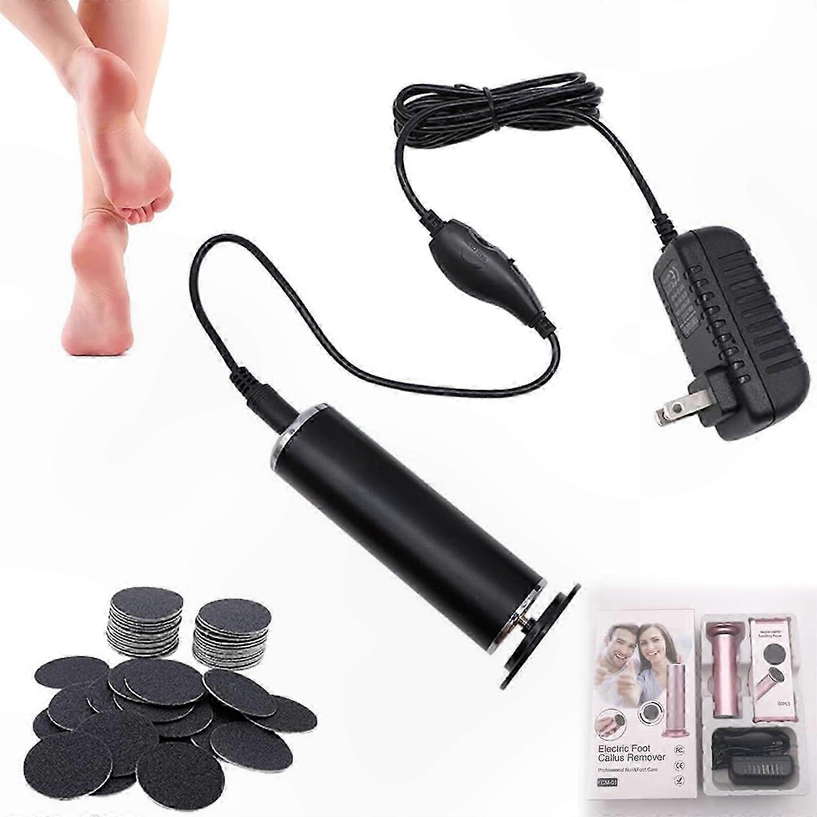 Rechargeable Foot File for Callus Removal - Pedicure Device for Smooth Skin