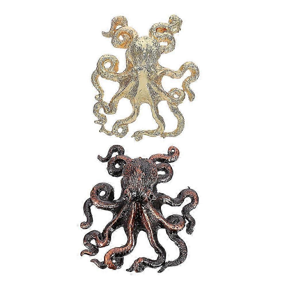 Octopus Design Knobs Octopus Design Cabinets Knob Sea Creature Drawer Knobs Rustic Metal Wardrobes Handle Pull for Beach Inspired 2Pcs
