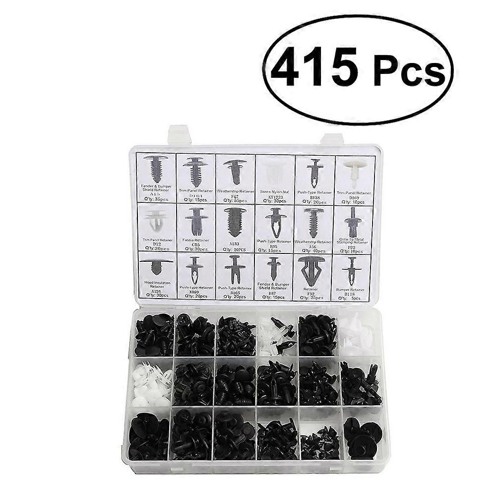 Car Push Retainer Pin Rivet Trim Clip Set for 415Pcs Assorted Color