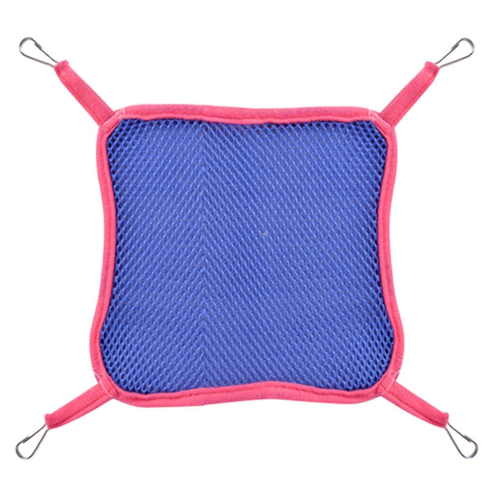 Pet Cage Hammock Mesh Soft Bed 30x29cm Blue with Hooks