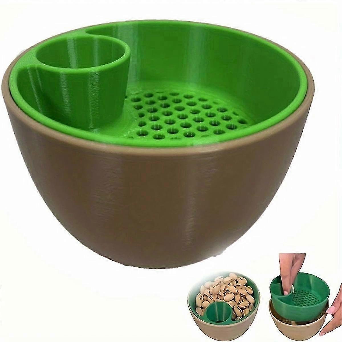 Nut Bowl Shell Collector حامل طعام مقسم للوجبات الخفيفة والجوز و Edamame والكرز