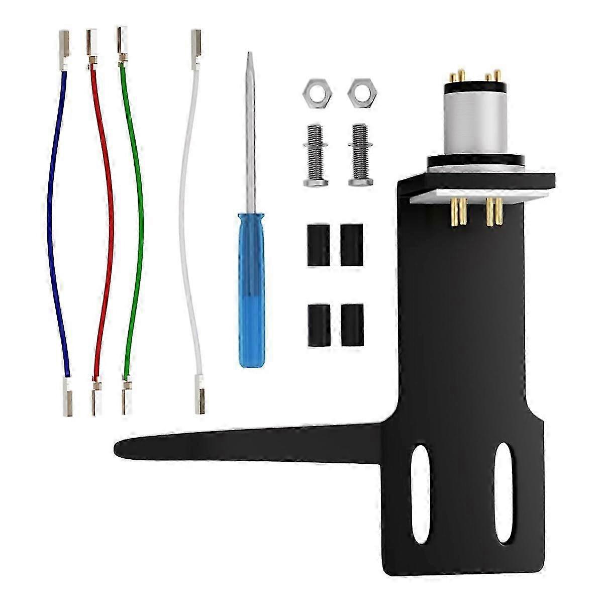 Turntable Headshell Mount with Universal LP Phono Cartridges Replacement Phonograph Stylus Lead W