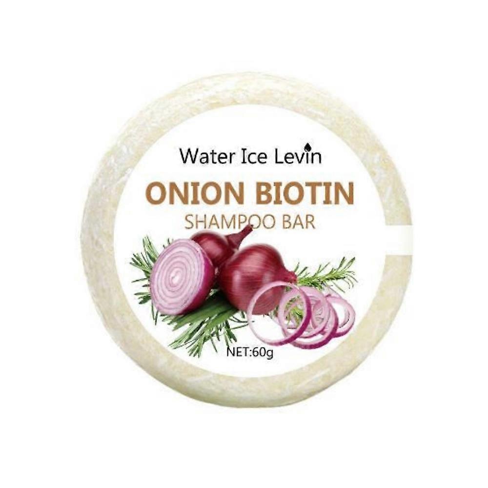 1-3pcs Savon de shampoing à l’oignon et à la biotine, hydratant et apaisant, pour tous les types de cheveux