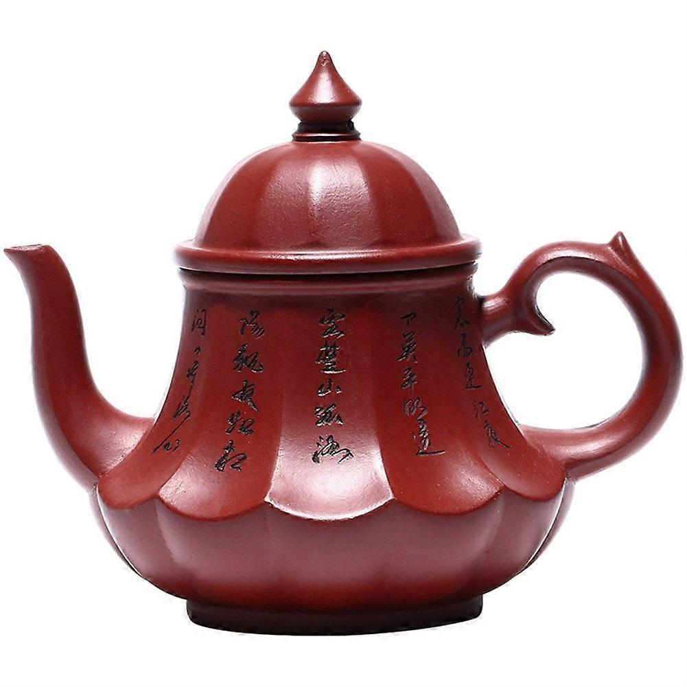 Big Red Hand Ore Teapot Teapot Kung Fu Tea With Ancient Lamp|Teapots
