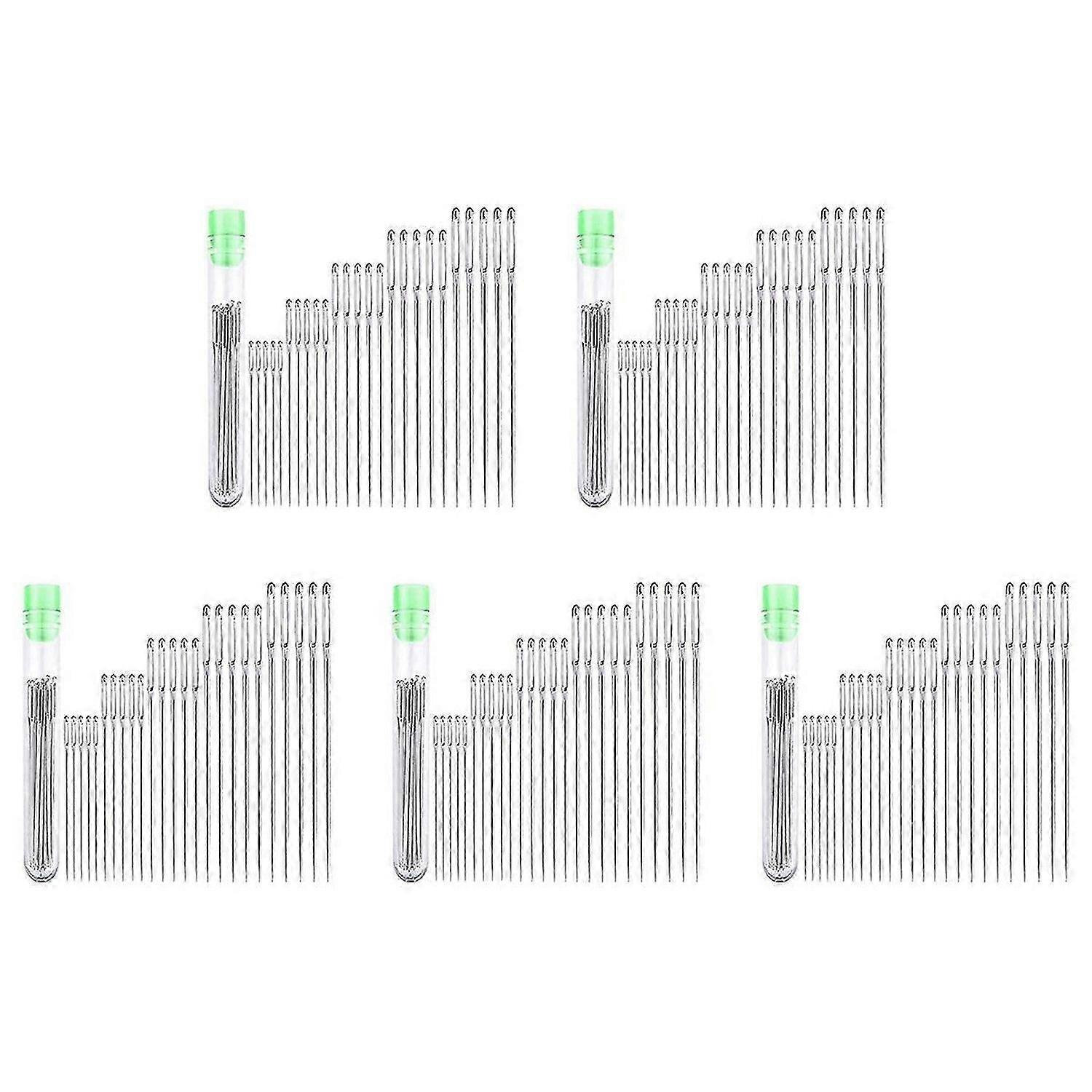 25 Large Eye Stitching Needles - 5 Sizes for Stitching, and Crafting