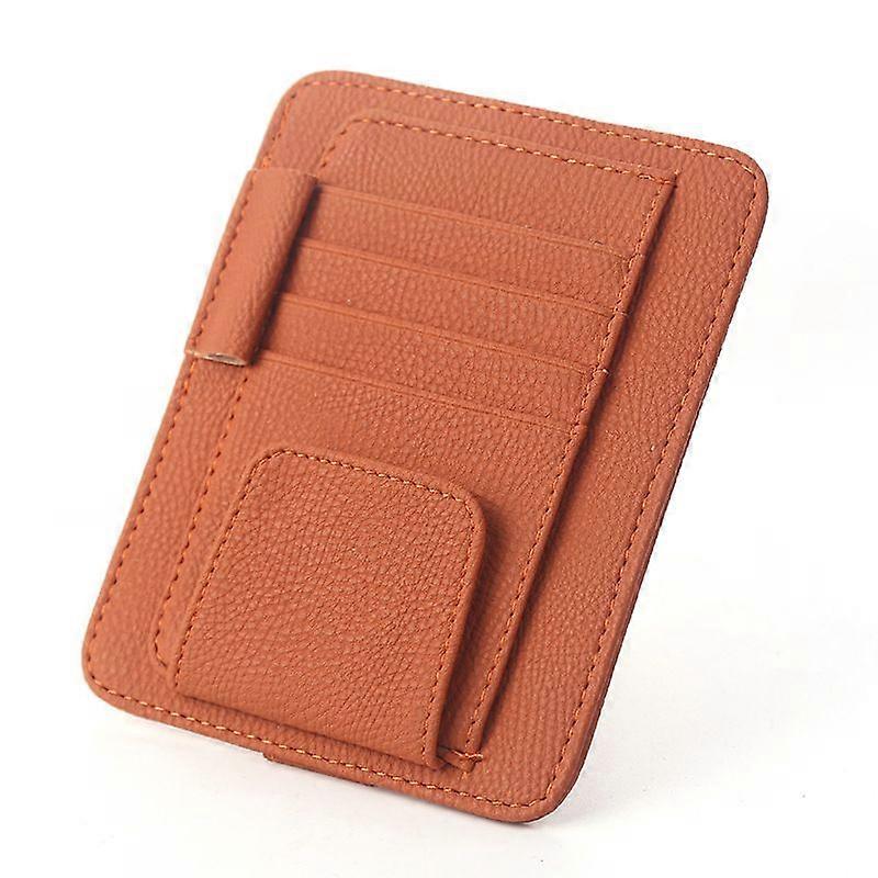Orange Other Storage,Visor Storage Sun Visor Sleeve Wallet PU Leather Storage