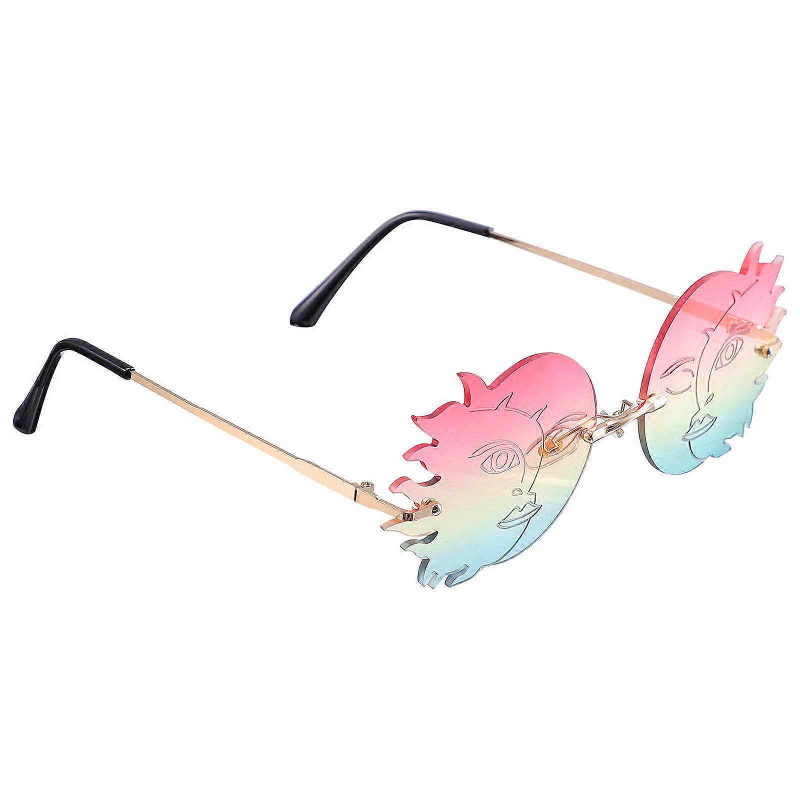Frame-Less Moon Photography Eyeglasses for Decoration
