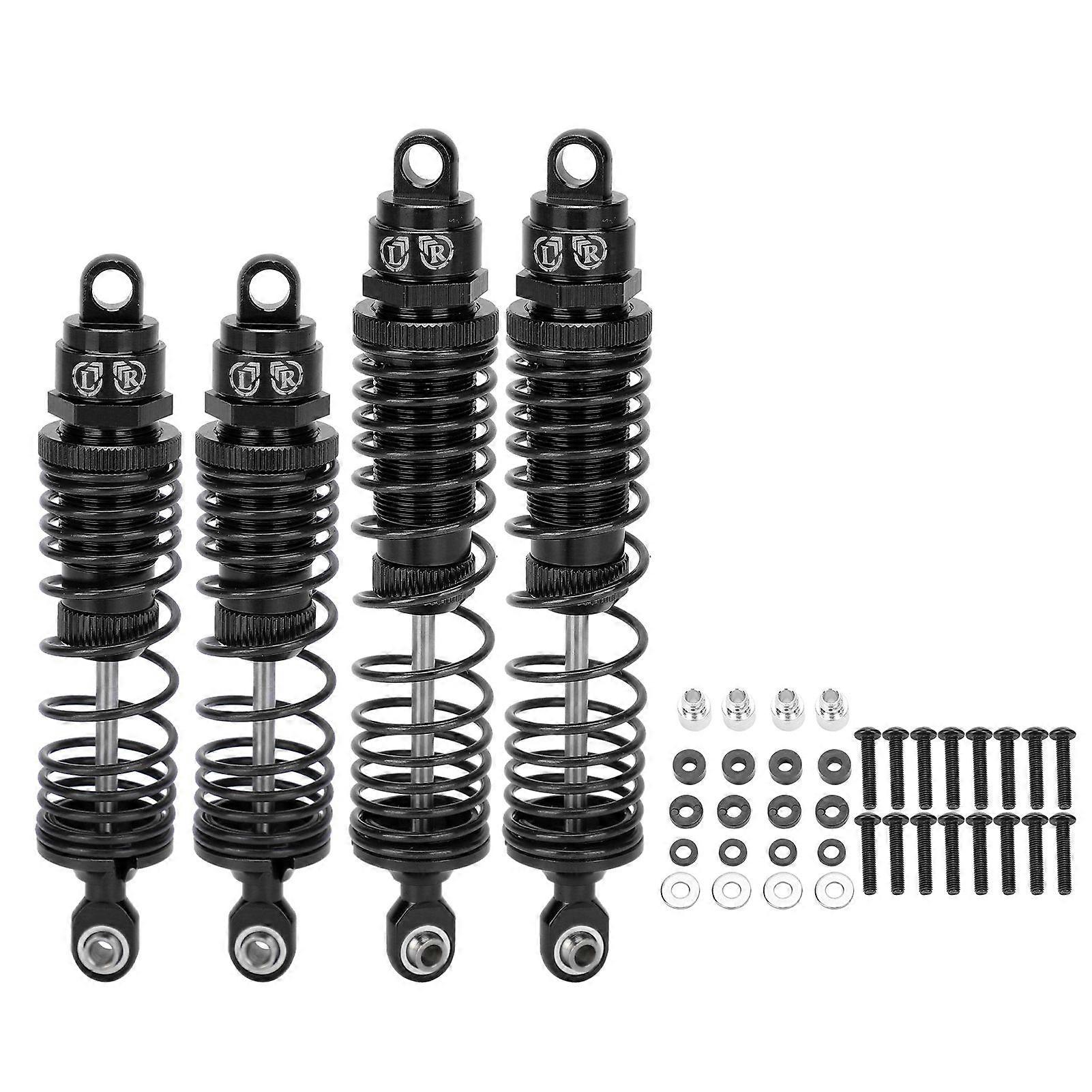 4Pcs RC Metal Front and Rear Shock Absorber Damper for TRAXXAS / SLASH 1/10 RC CarsBlack