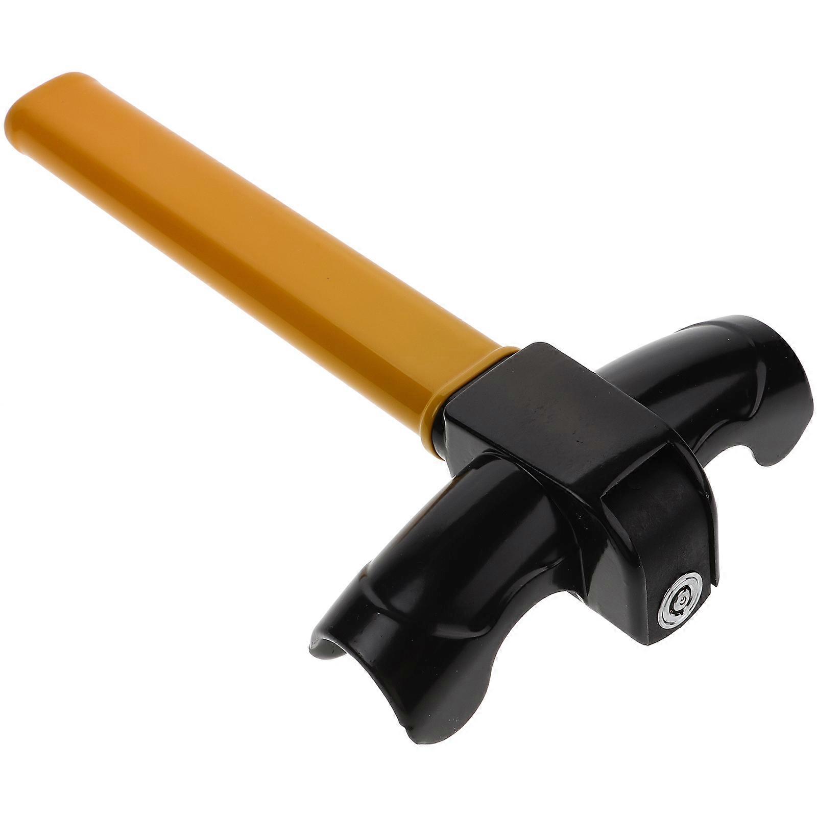 Steering Wheel Lock Tool Stabilizer Driving Stability Universal Iron Yellow 13.8×7.1×1.8in 1Set
