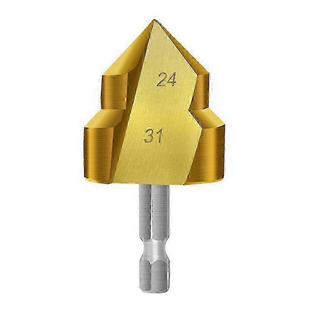 3 Flute 32mm HSS Hex Shank PPR Pipe Reamer Drill Bit Step Drill Hole Opener for Water Pipe Expansion