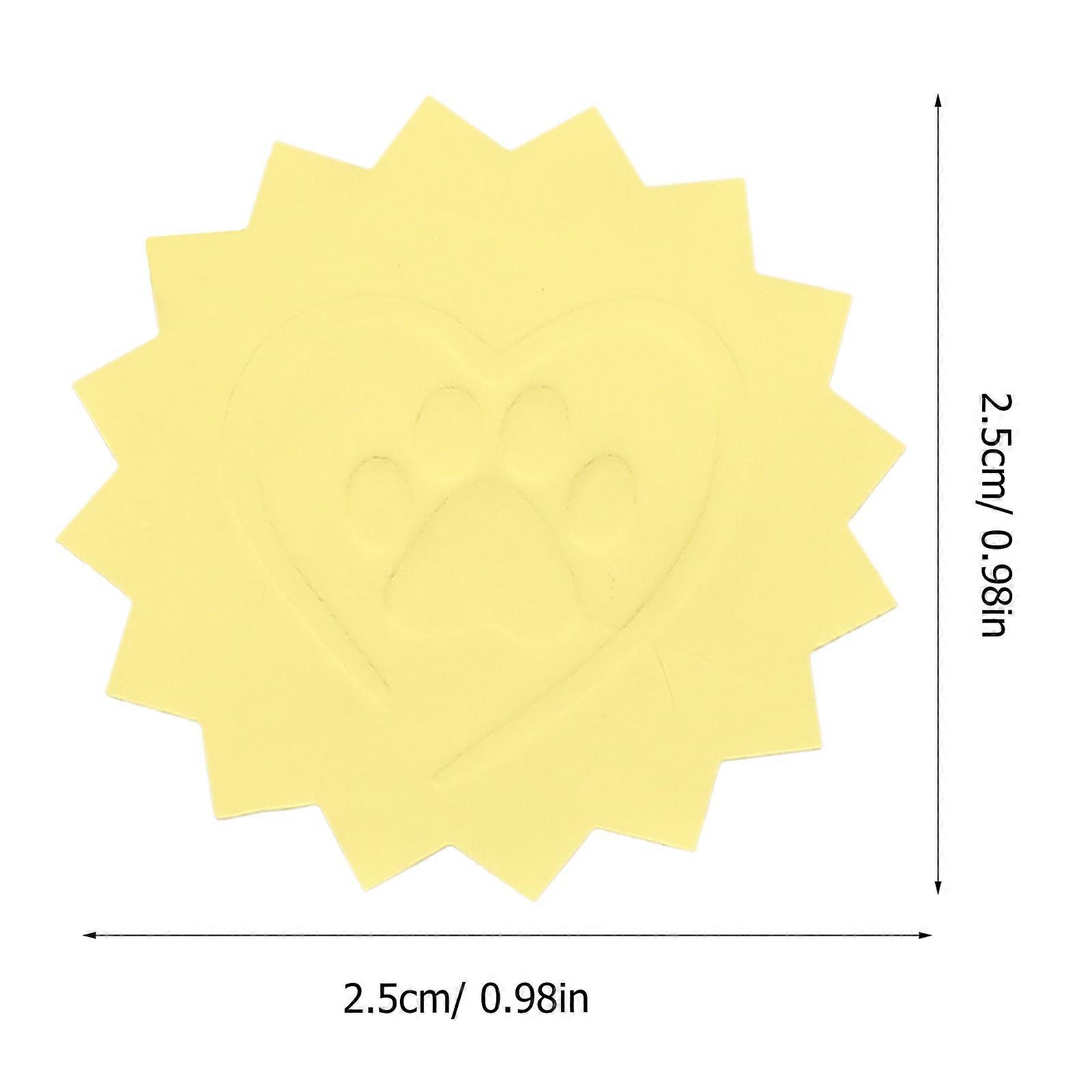 Sealing Label Decal for Packing Bags and Notebooks Round Golden Self-Adhesive Sticker with No Trace Removal 500Pcs