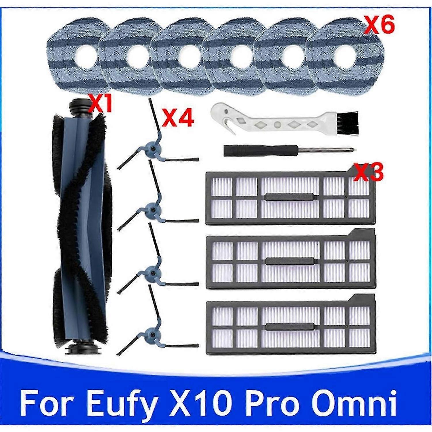 16PCS Robot Vacuum Main Side Brush Mop Cloth Pads Hepa Filters